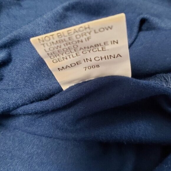 New Women's Pretty Garden Dress Blue Size Medium Long Sleeve - Picture 9 of 13